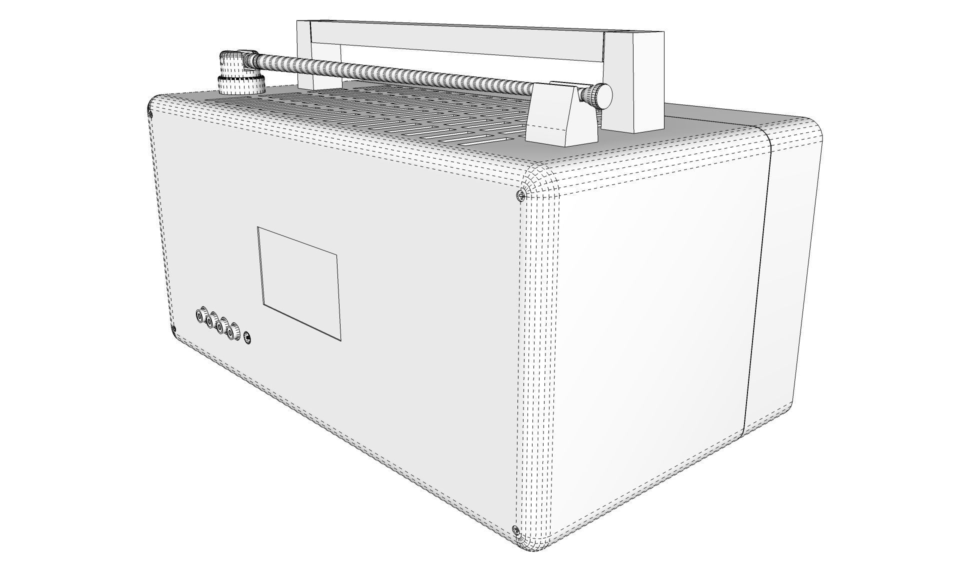 Old Portable TV 3D model_16