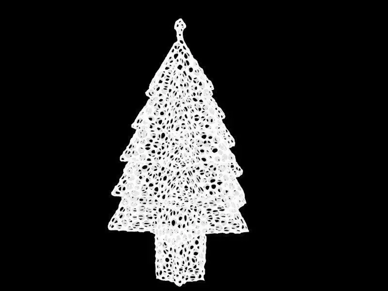 Voronoi Christmas Tree 3D print model_0