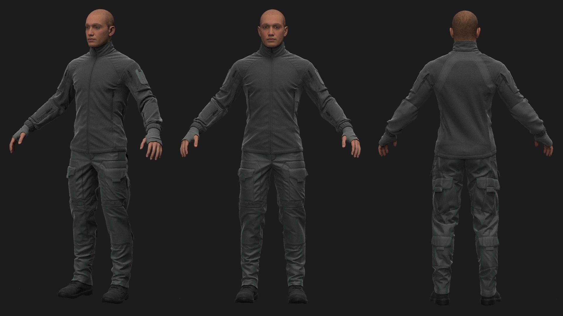 Tactical Outfit Marvelous Designer Clo 3D project 3D model_1