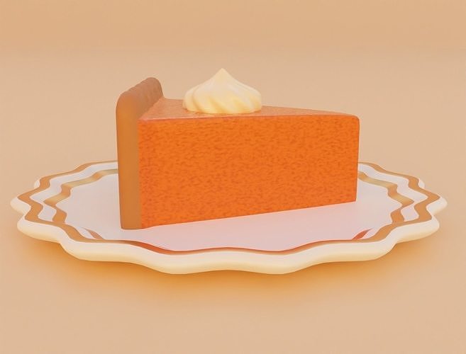 Pumpkin pie 3D model 3D model 5