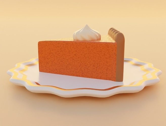 Pumpkin pie 3D model 3D model 4