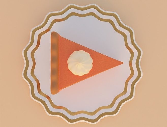 Pumpkin pie 3D model 3D model 3