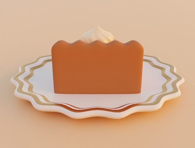 Pumpkin pie 3D model 3D model 6