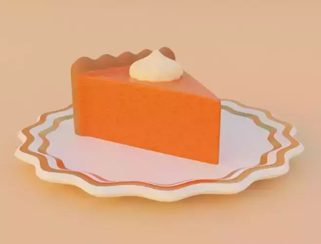 Pumpkin pie 3D model