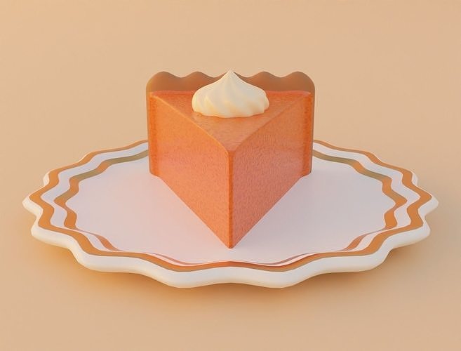 Pumpkin pie 3D model 3D model 2