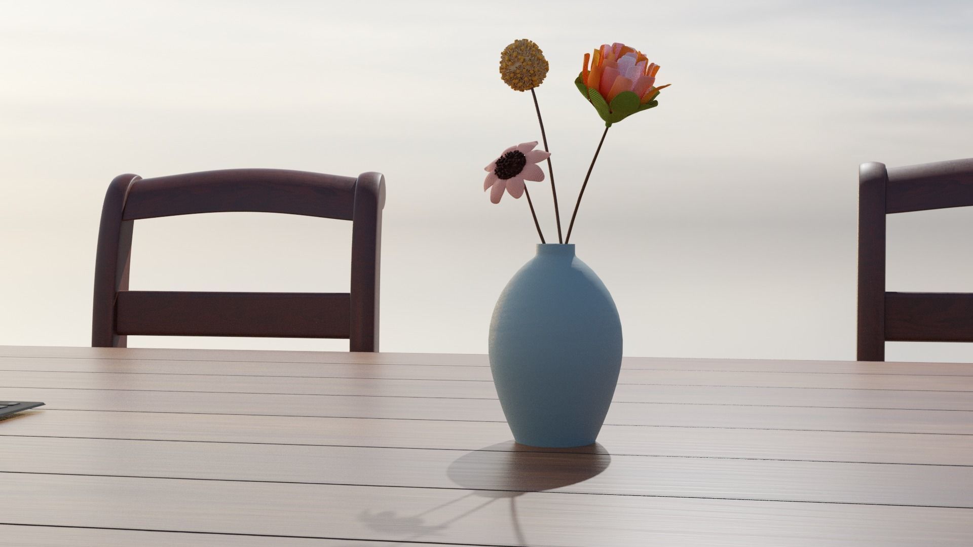 Office Table Free 3D model_3