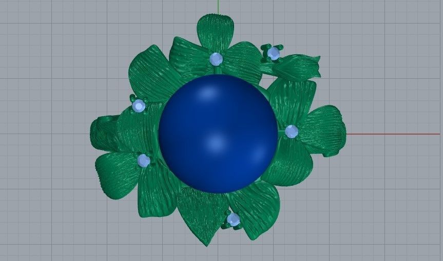 pearl ring 3D print model_3