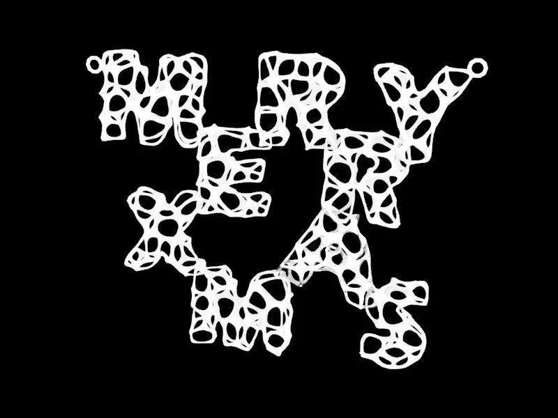 Merry XMas Sign 3D print model_0