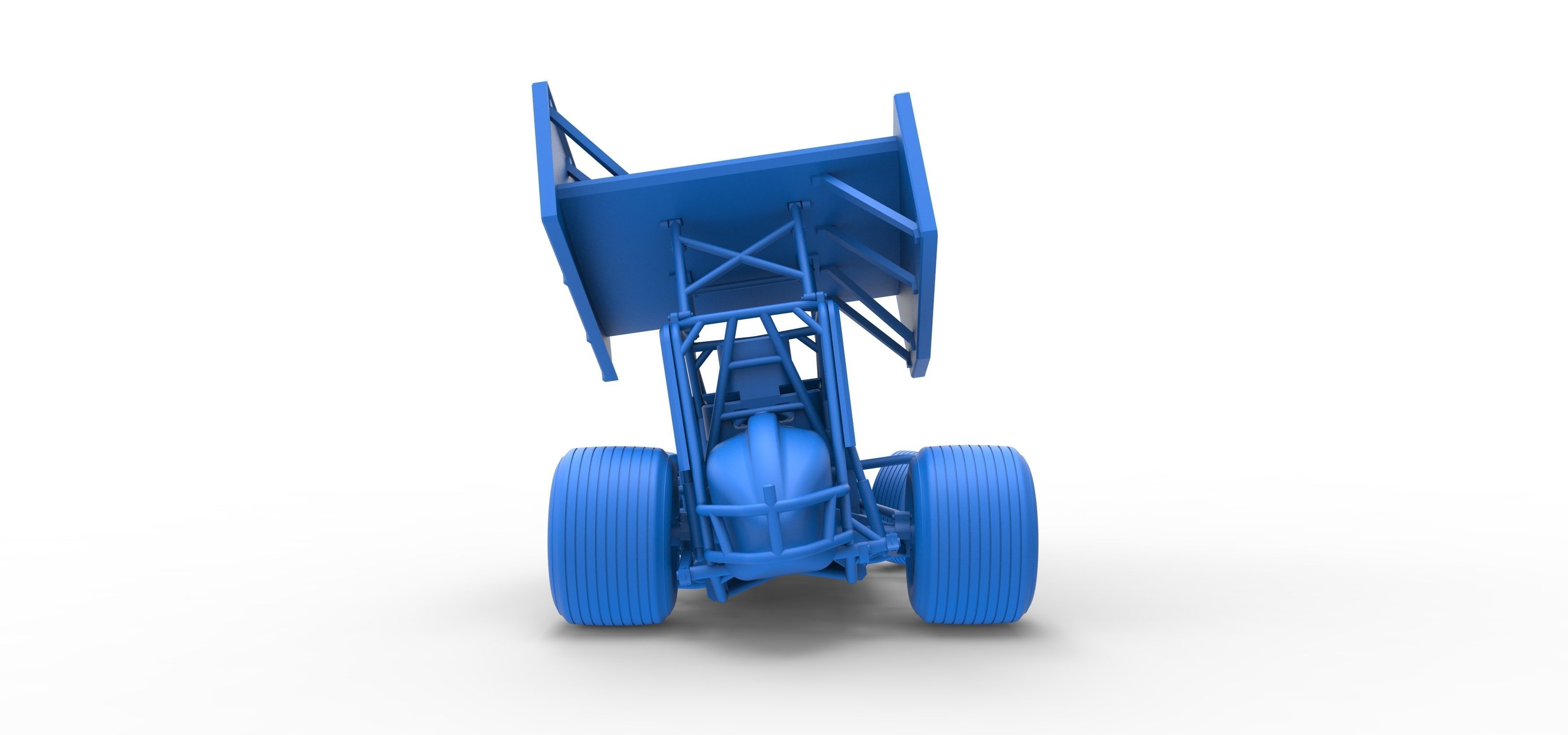 Winged Sprint car while turning Scale 1 to 25 3D print model_39