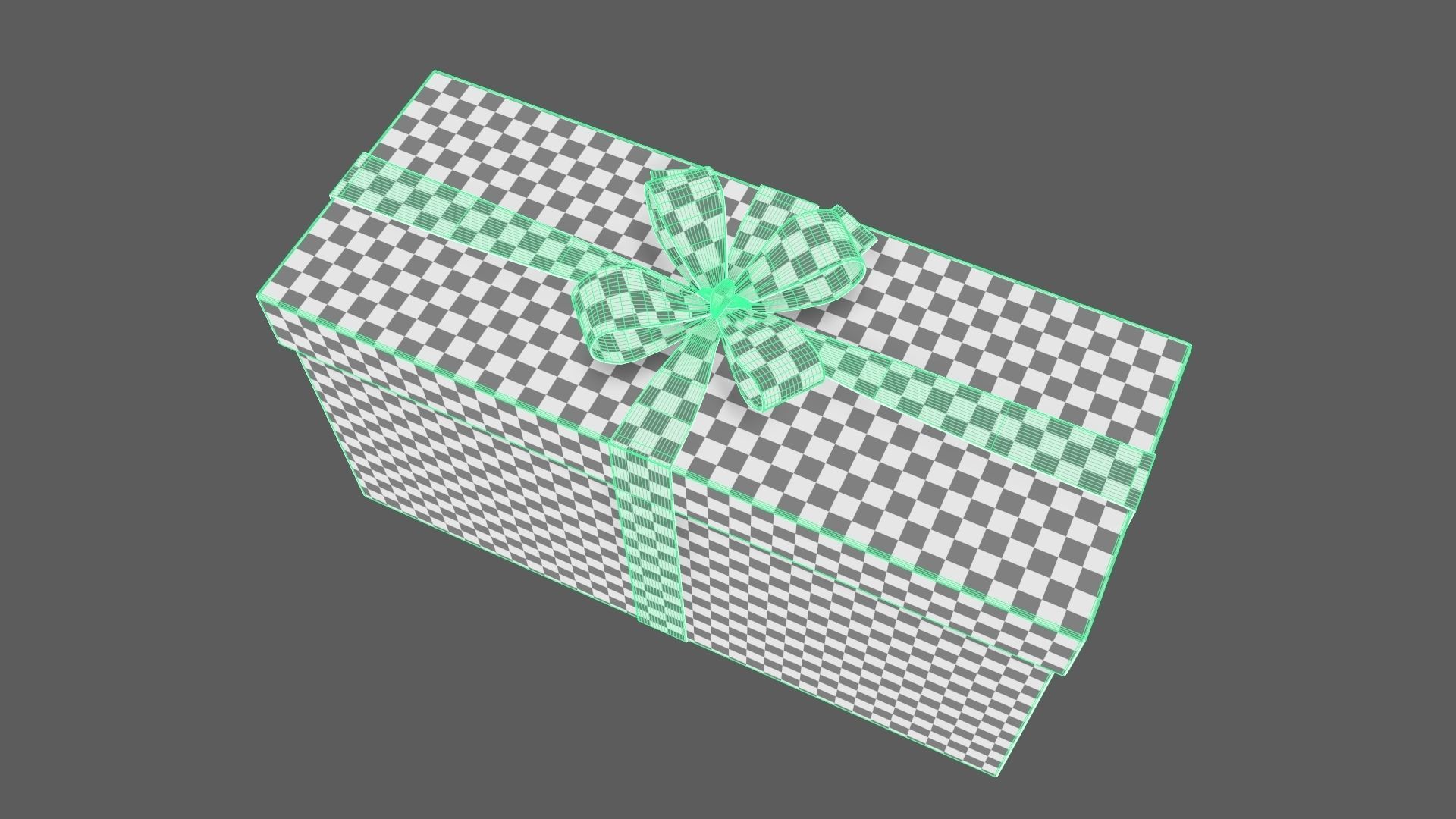 Christmas Gift Box 05 - V1 Low-poly 3D model_12