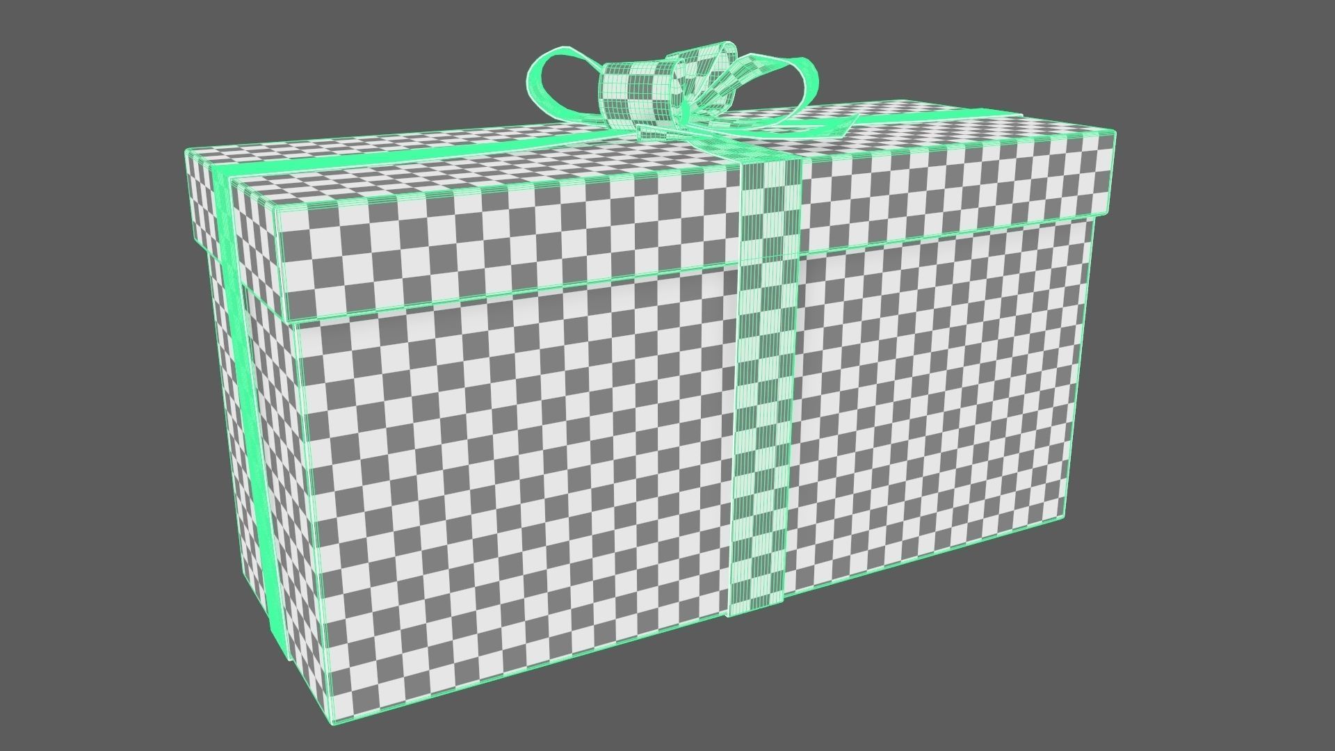 Christmas Gift Box 05 - V1 Low-poly 3D model_9