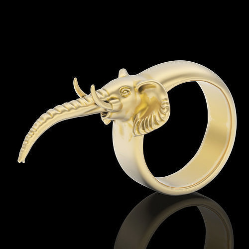 Elephant silver gold jewelry printable 3d model  3D print model