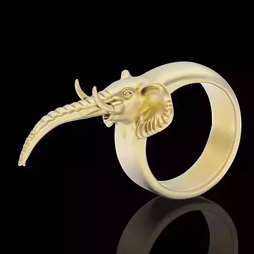 Elephant silver gold jewelry printable 3d model 