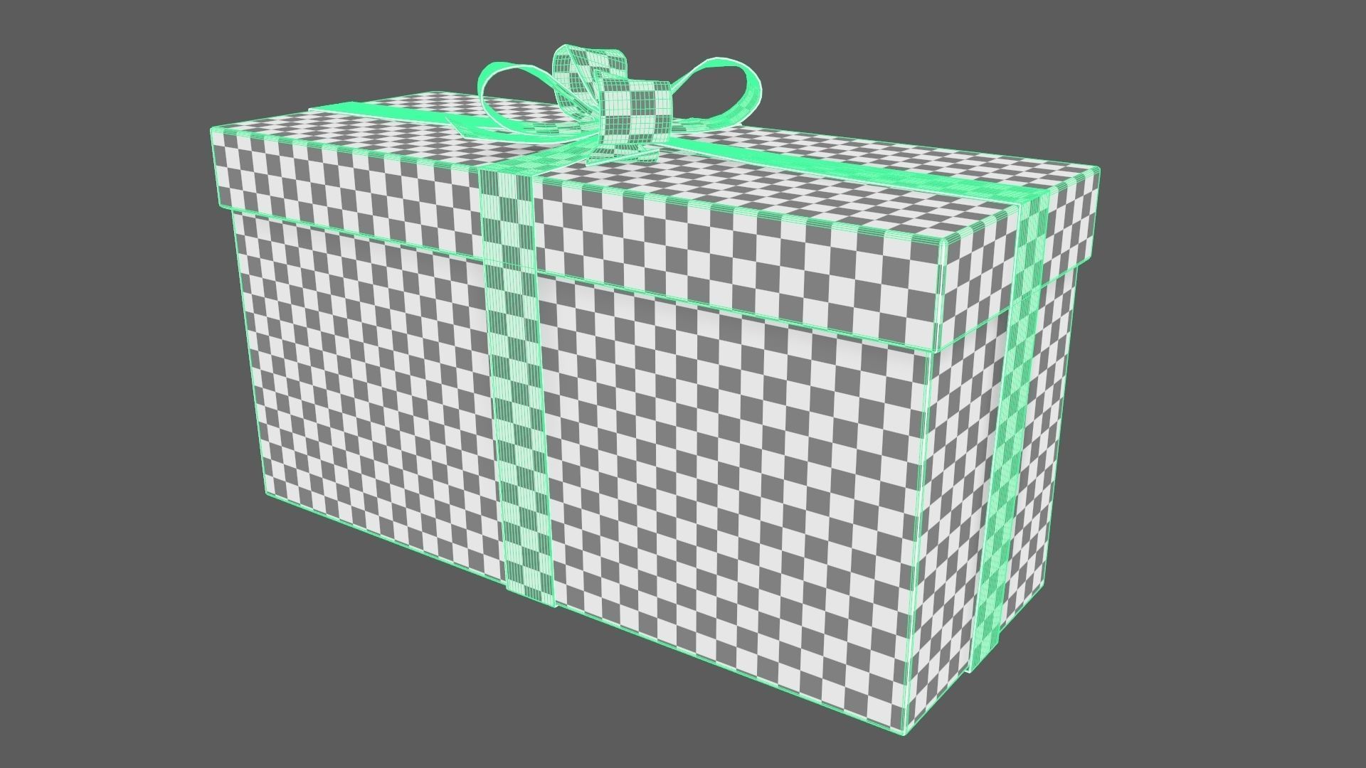 Christmas Gift Box 05 - V13 Low-poly 3D model_10