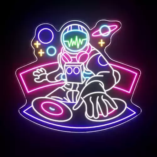 DJ Astronaut Neon Sign