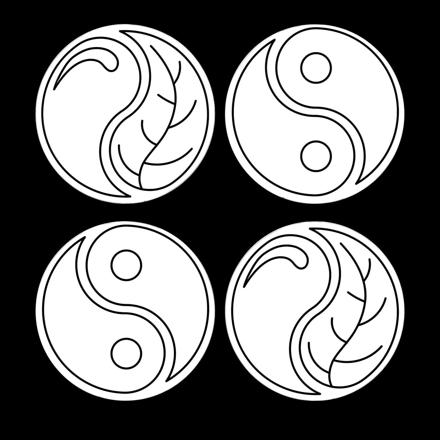 Yin And Yang Neon Sign 3D model_2