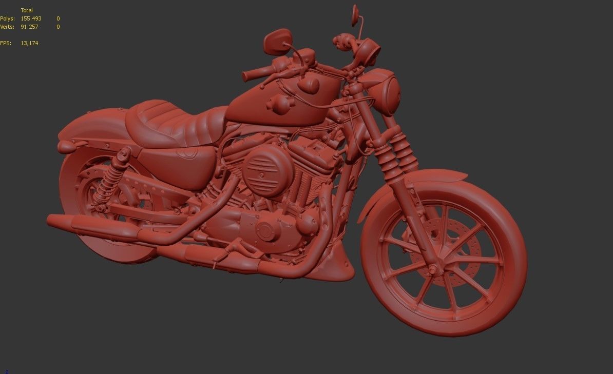 Harley Davidson Iron 883 3D model 3D model_11
