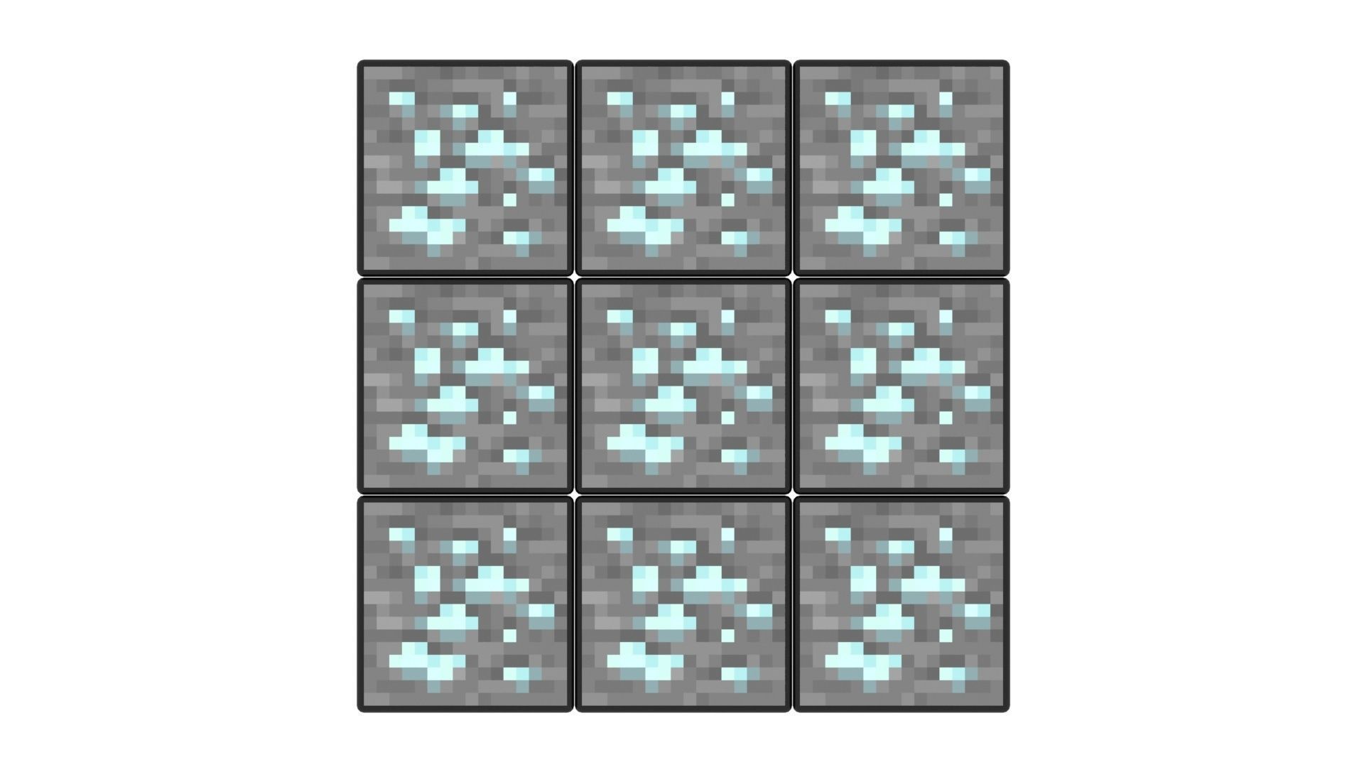 Rubiks Cubes Set With Minecraft Blocks 3D model_15