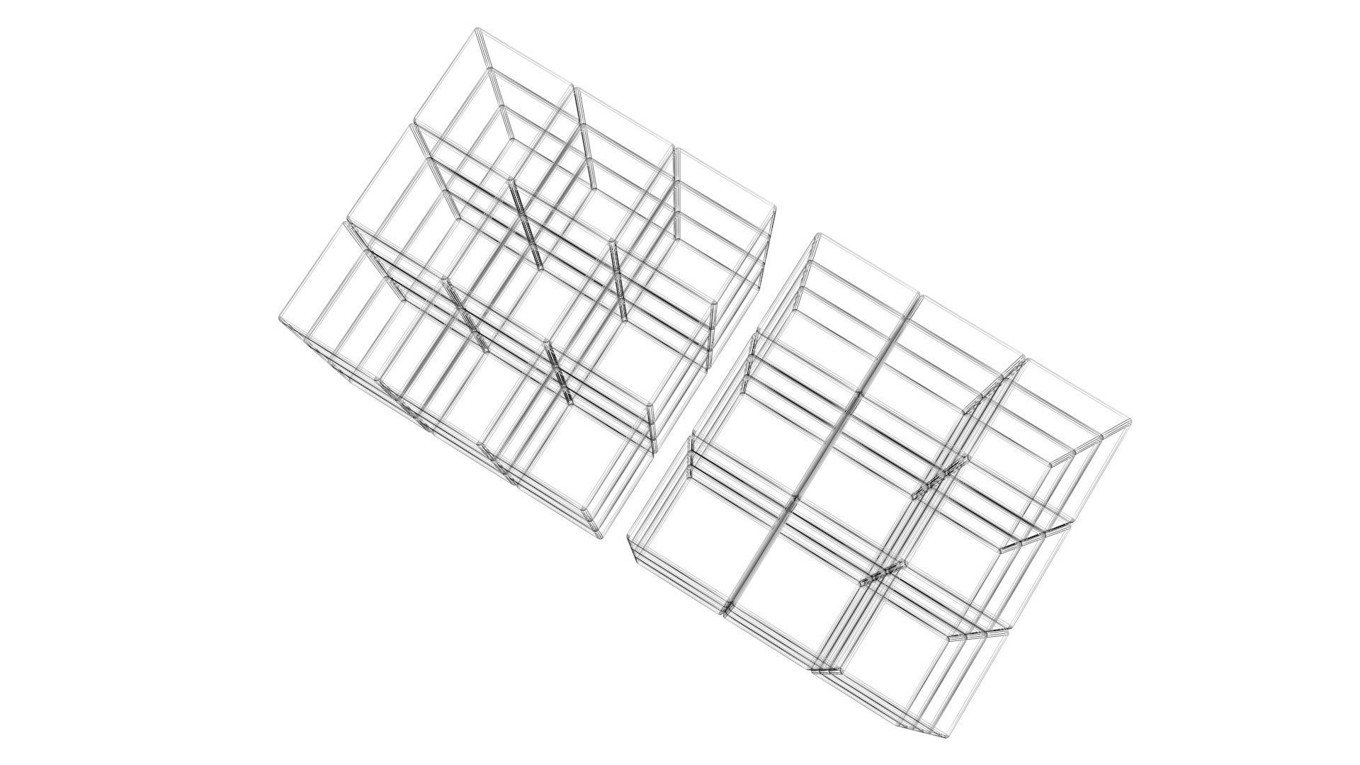 Rubiks Cubes Set With Minecraft Blocks 3D model_18