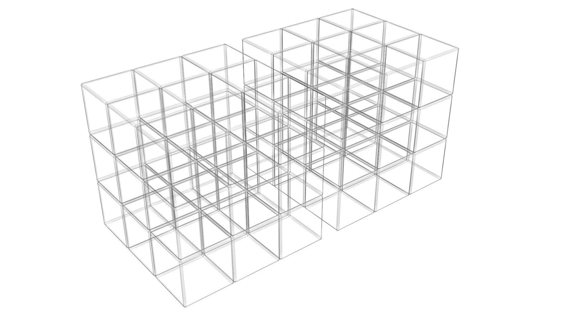 Rubiks Cubes Set With Minecraft Blocks 3D model_19