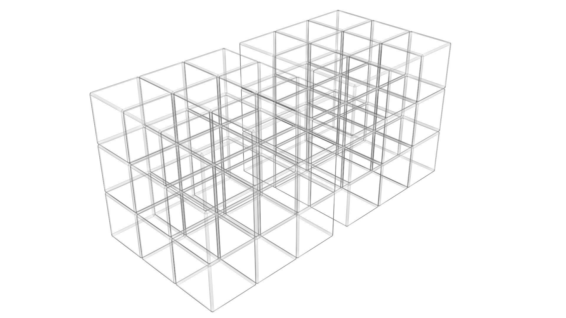 Rubiks Cubes Set With Minecraft Blocks 3D model_16