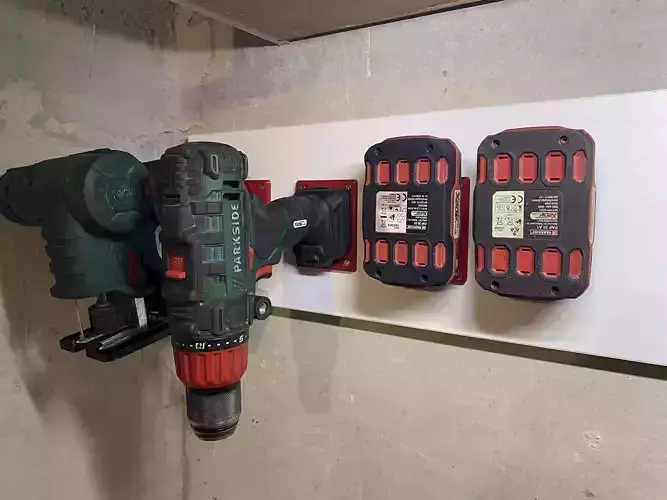 Parkside wall stand Mount for tools and batteries