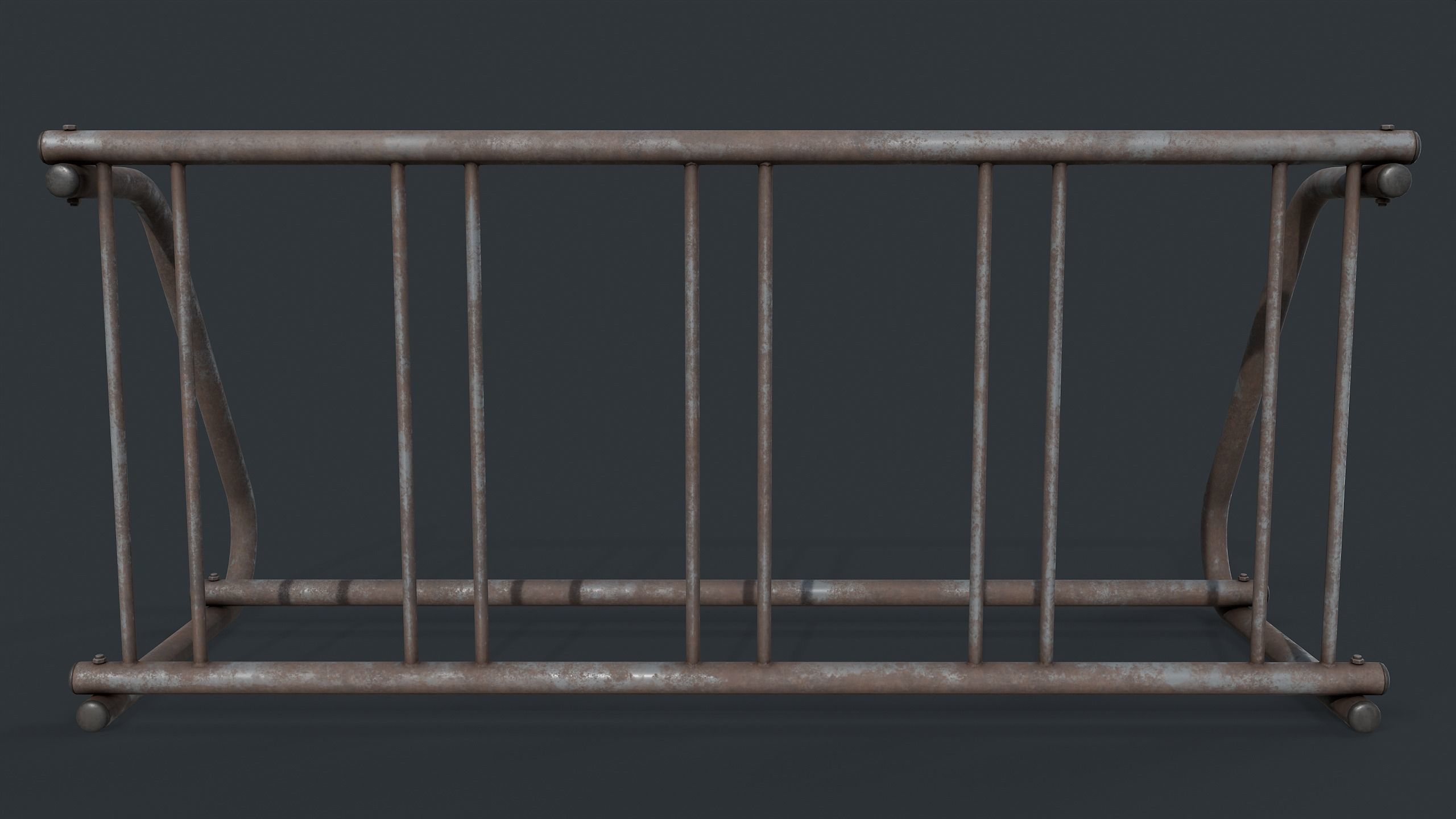 Bike Rack 9 PBR Game Ready Low-poly 3D model_19