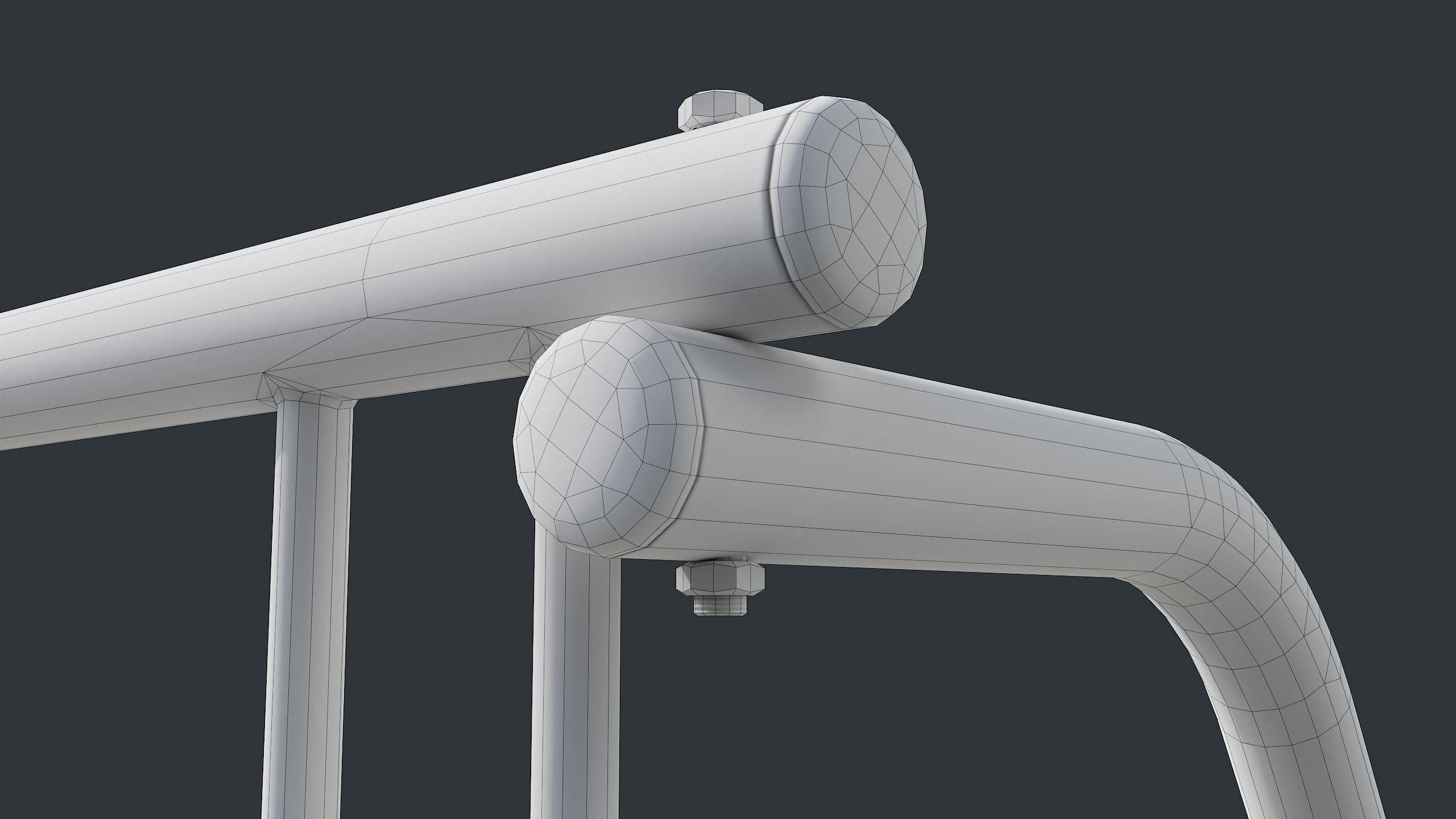 Bike Rack 9 PBR Game Ready Low-poly 3D model_24