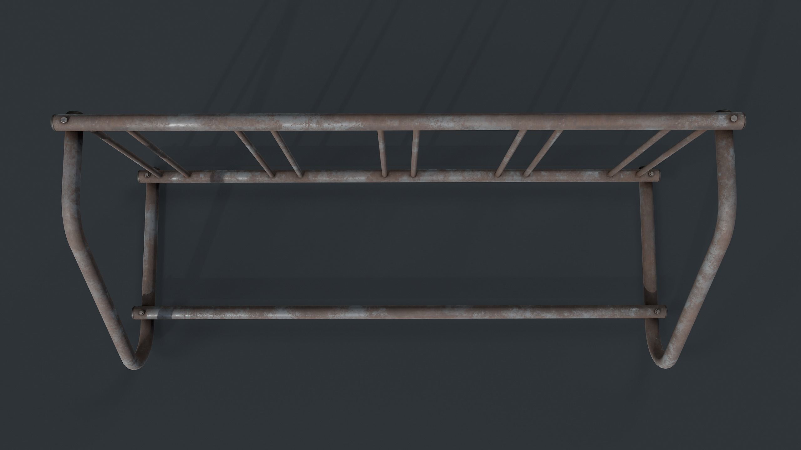 Bike Rack 9 PBR Game Ready Low-poly 3D model_9