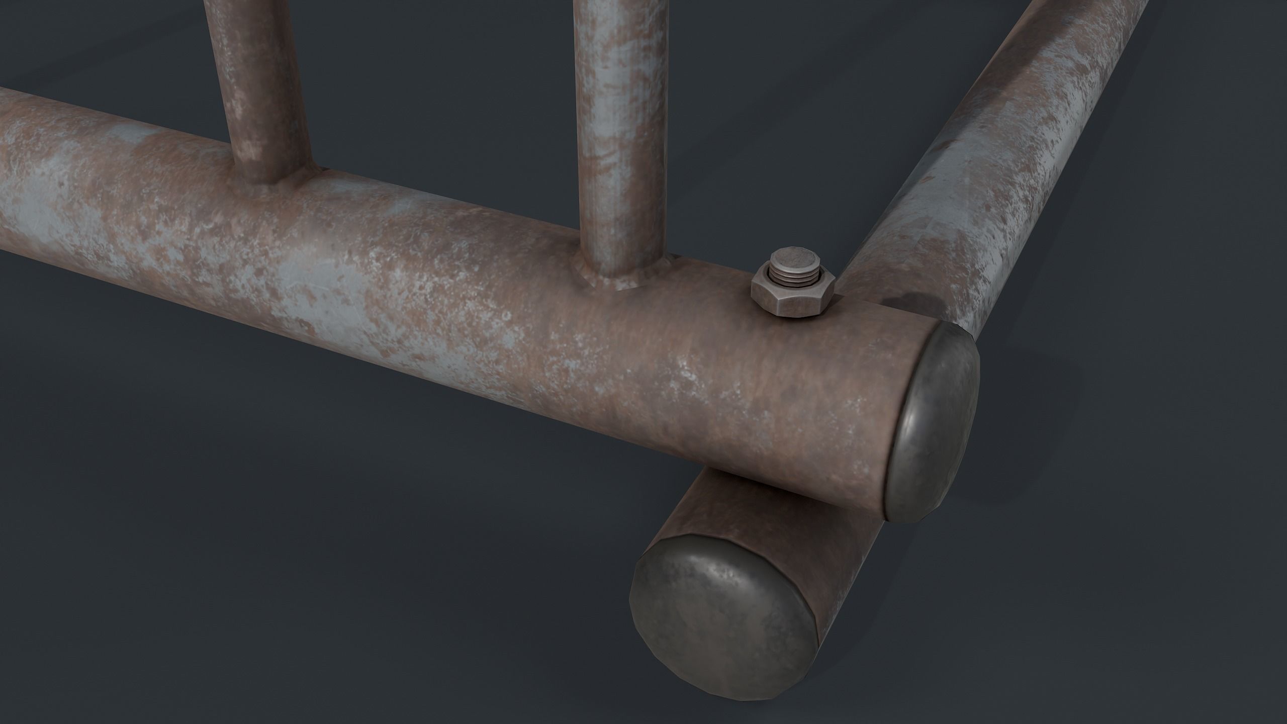 Bike Rack 9 PBR Game Ready Low-poly 3D model_15