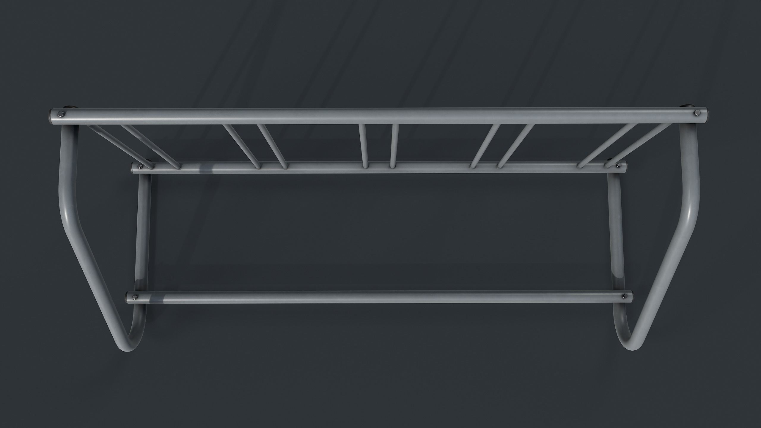 Bike Rack 9 PBR Game Ready Low-poly 3D model_8