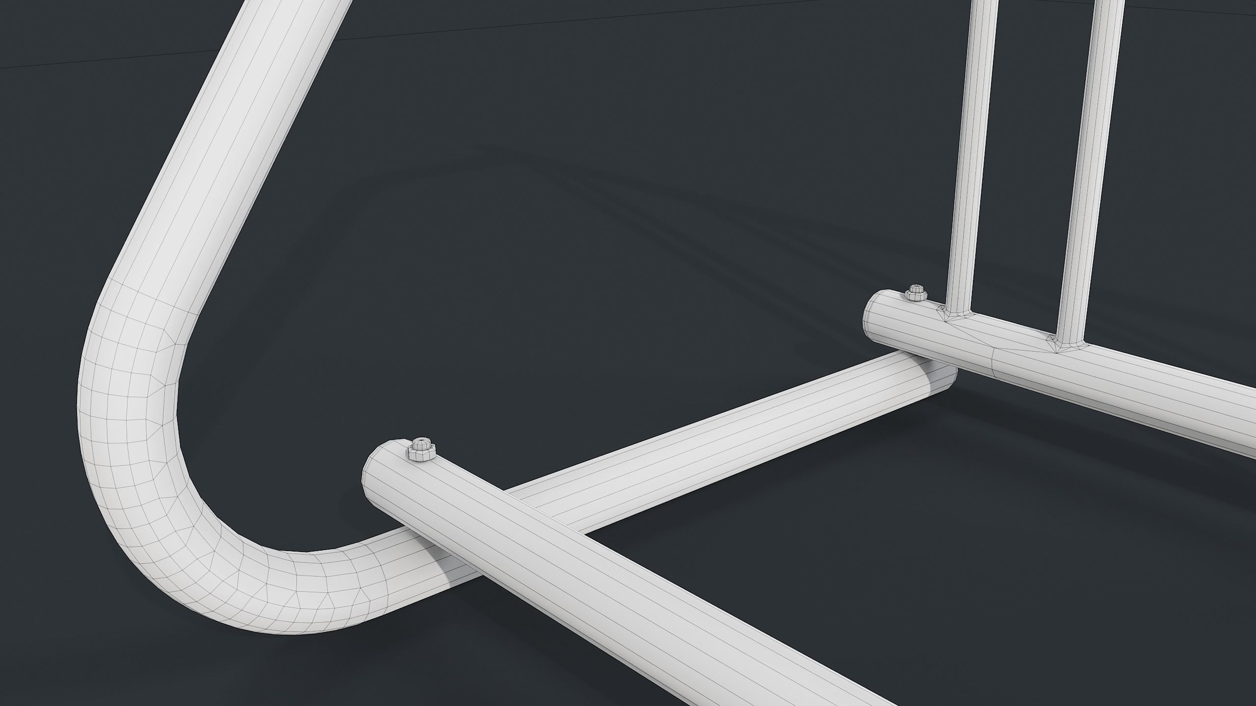 Bike Rack 9 PBR Game Ready Low-poly 3D model_22