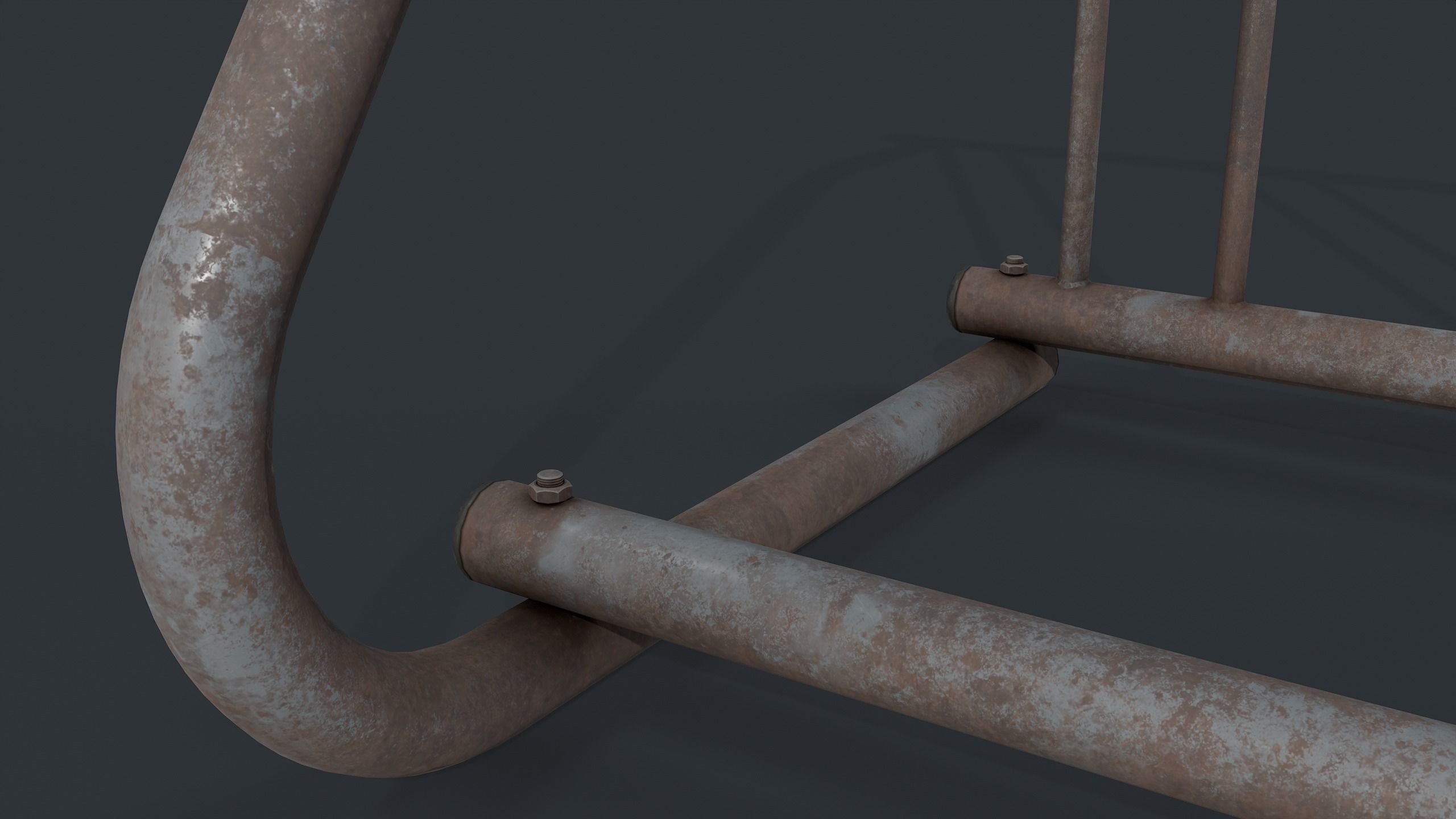 Bike Rack 9 PBR Game Ready Low-poly 3D model_17