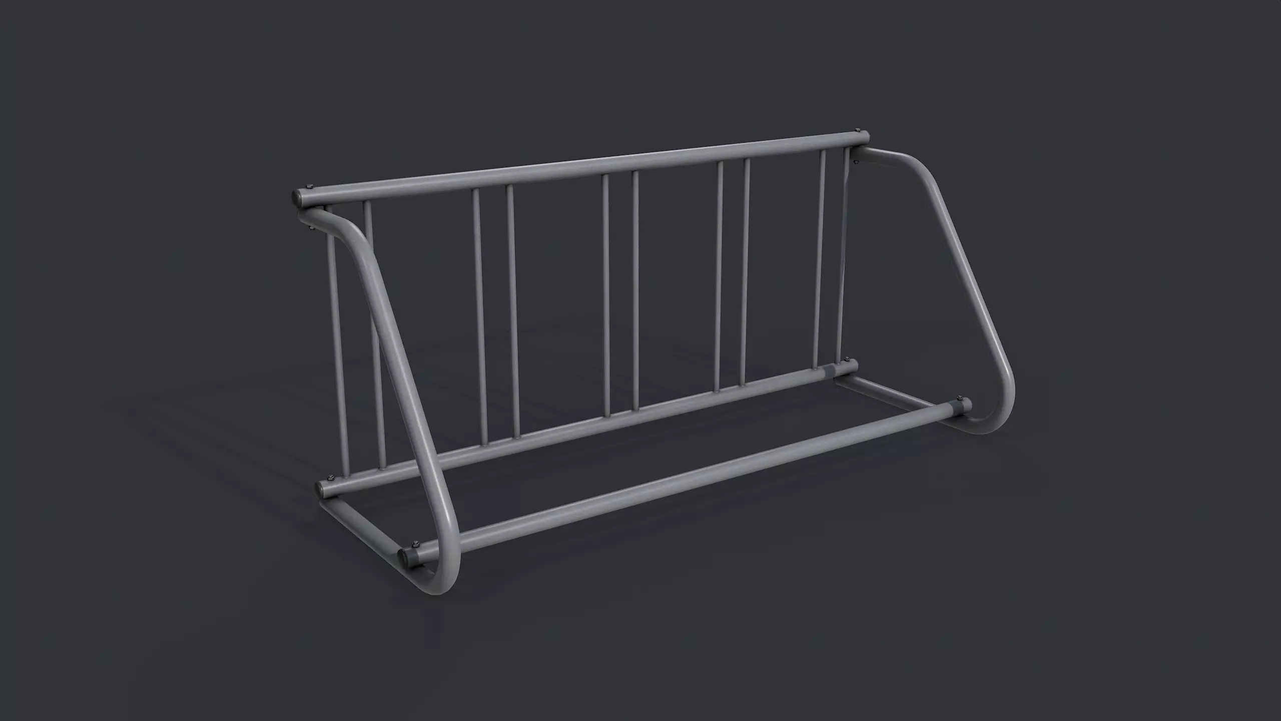 Bike Rack 9 PBR Game Ready Low-poly 3D model_0