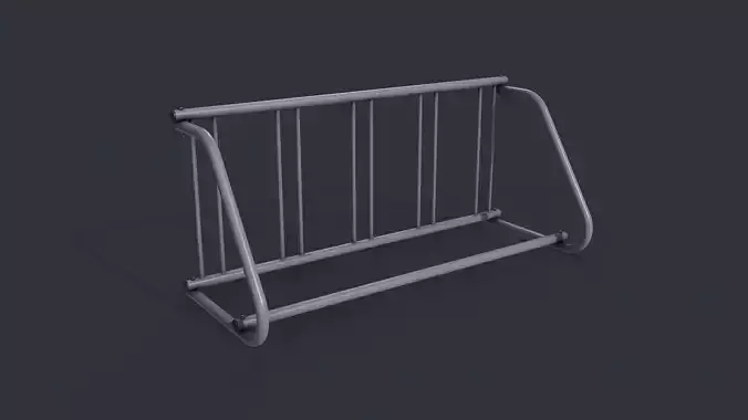 Bike Rack 9 PBR Game Ready Low-poly 3D model