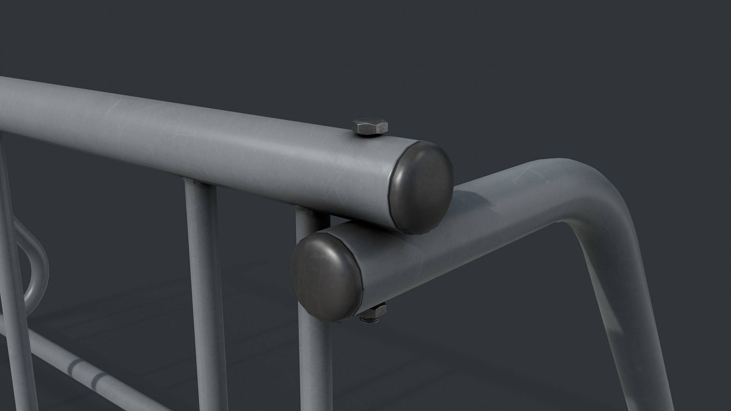 Bike Rack 9 PBR Game Ready Low-poly 3D model_12