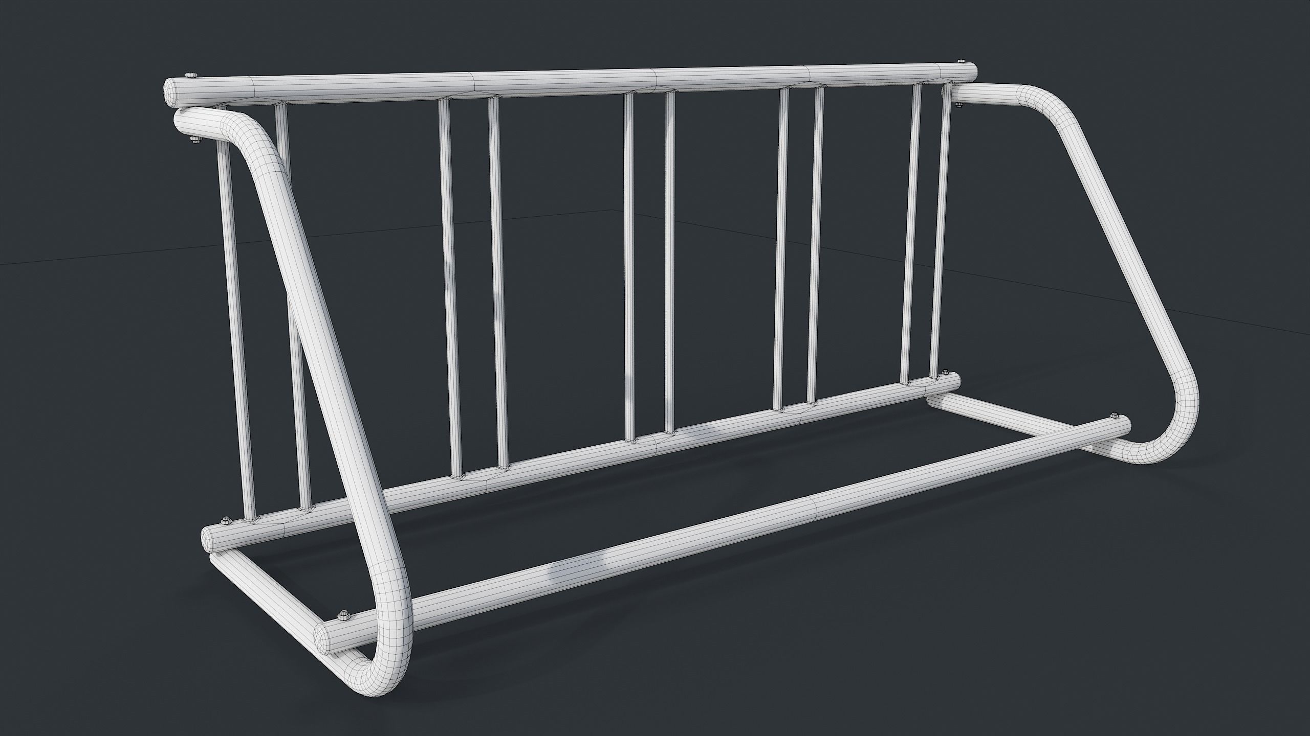 Bike Rack 9 PBR Game Ready Low-poly 3D model_20