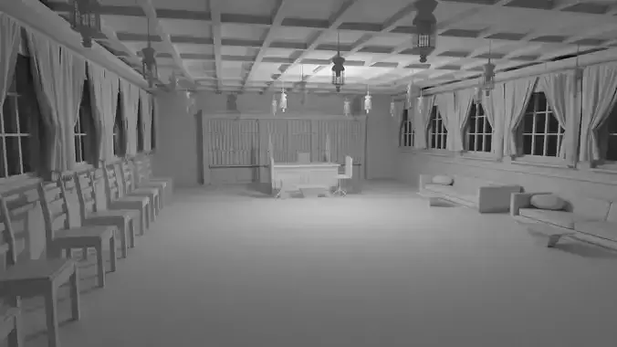 President Office Low-poly 3D model