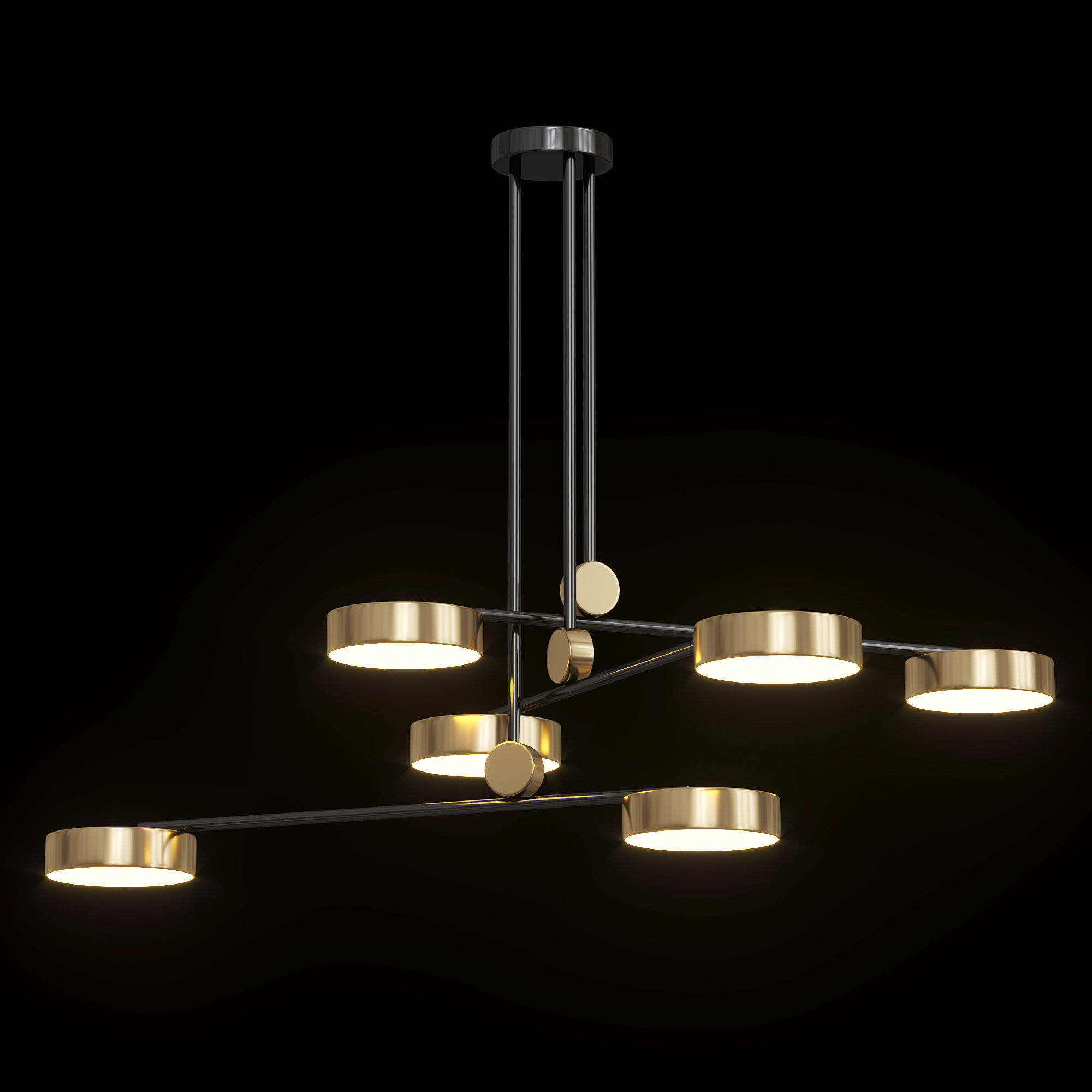 Scandinavian Modern Chandelier 3D model_1