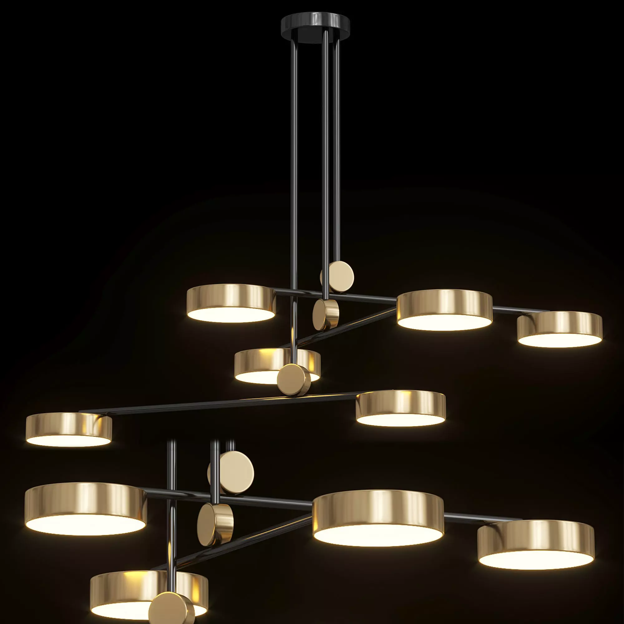 Scandinavian Modern Chandelier 3D model_0
