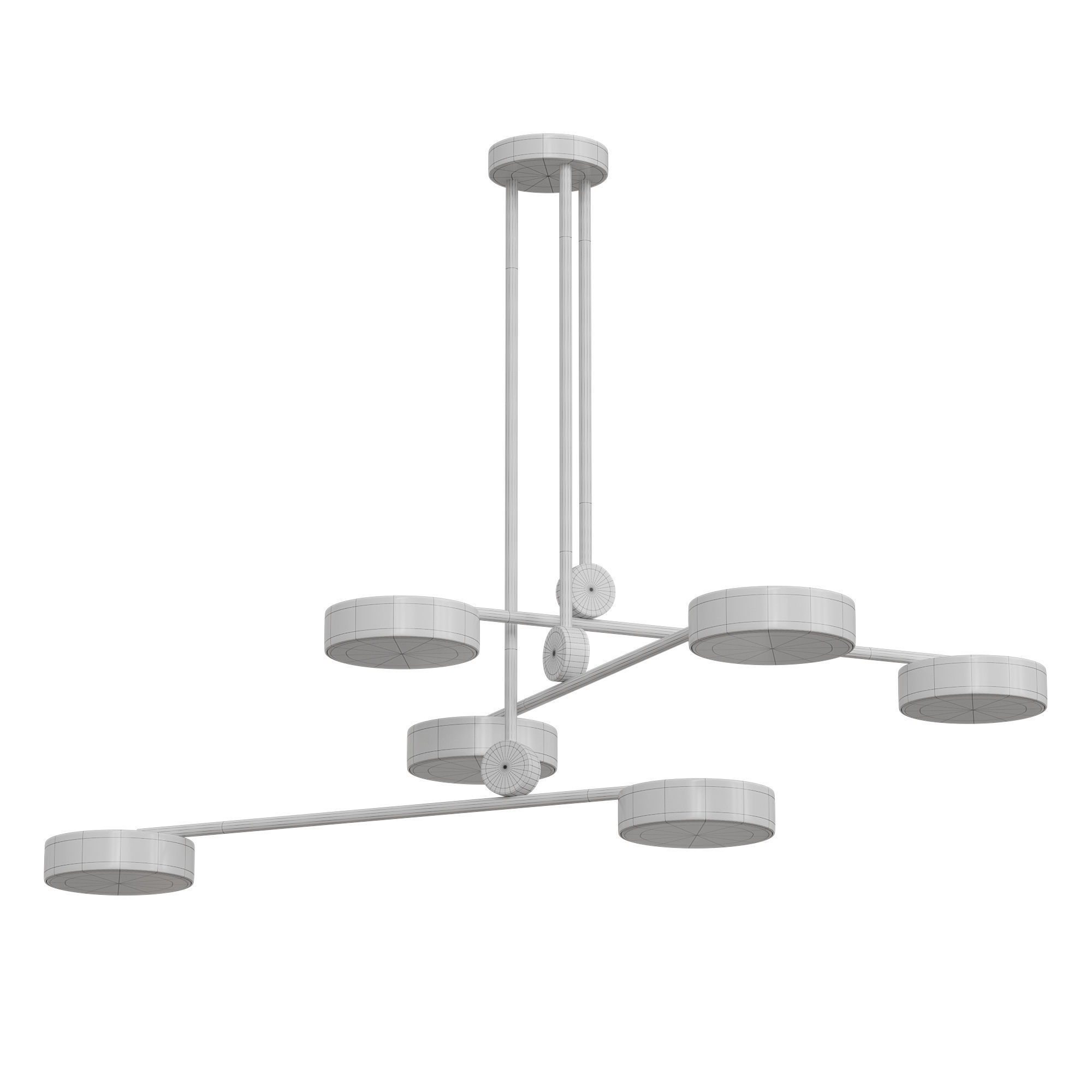 Scandinavian Modern Chandelier 3D model_2