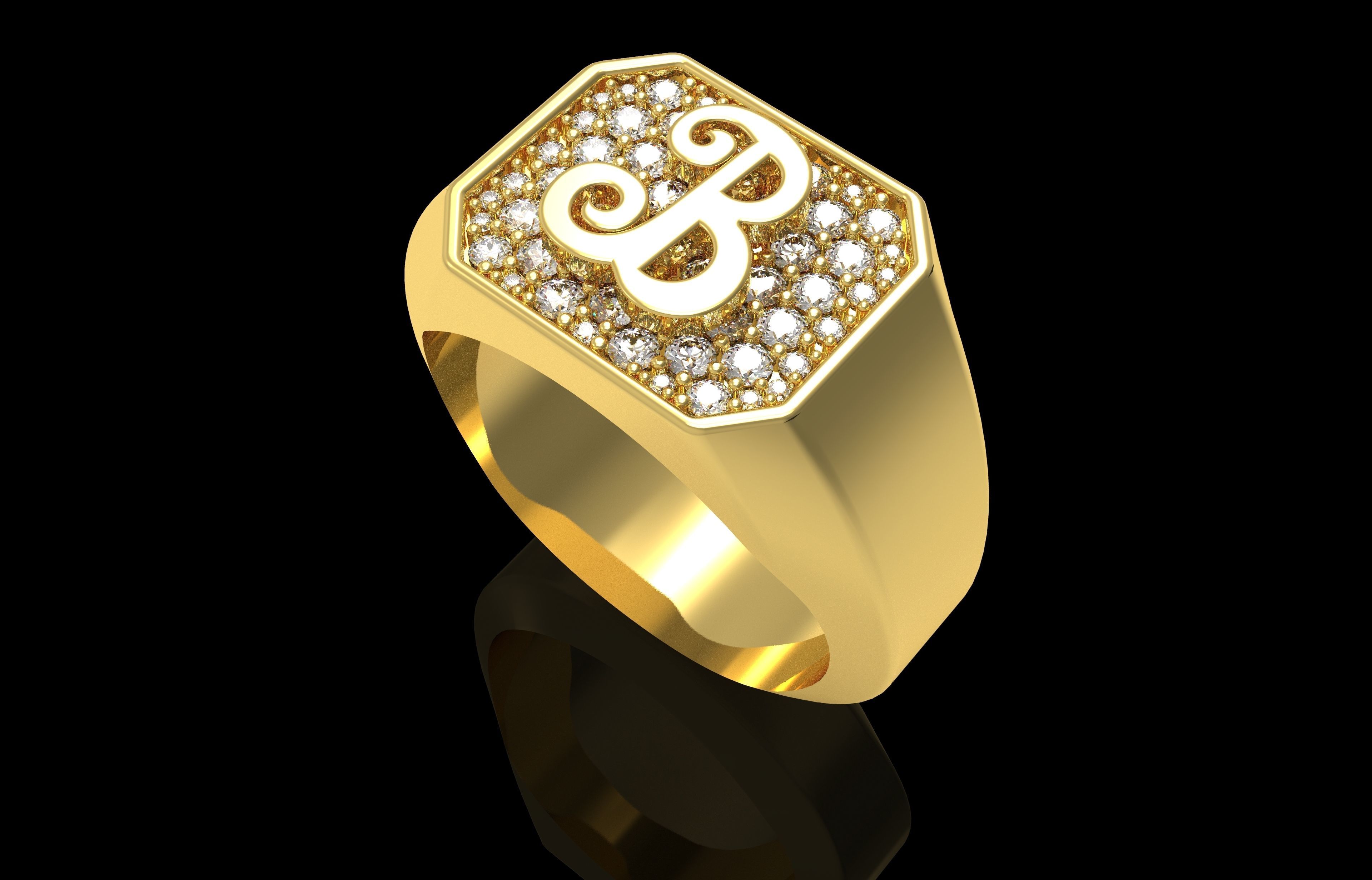 Ring Number 24 3D print model_36