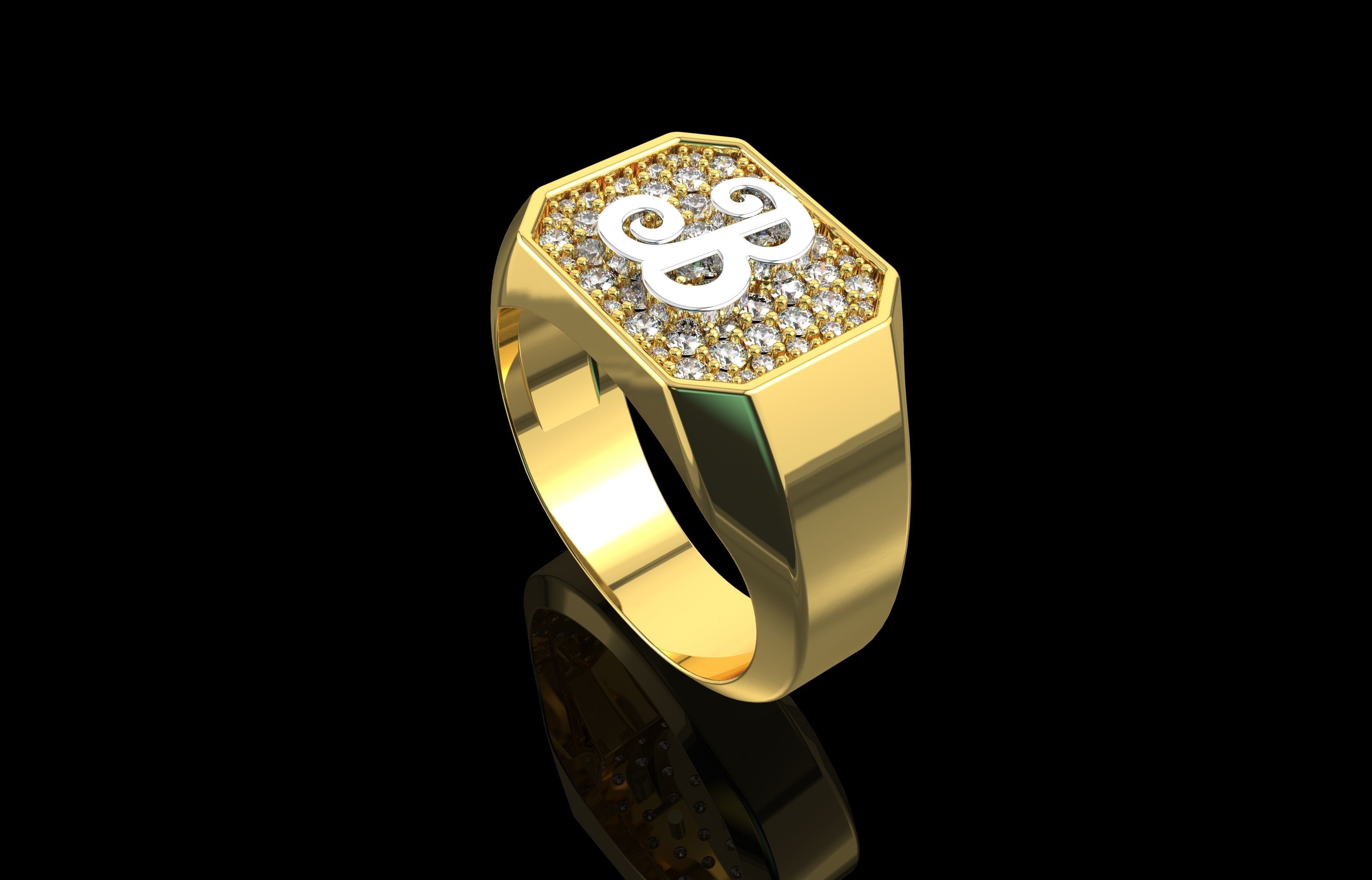 Ring Number 24 3D print model_6