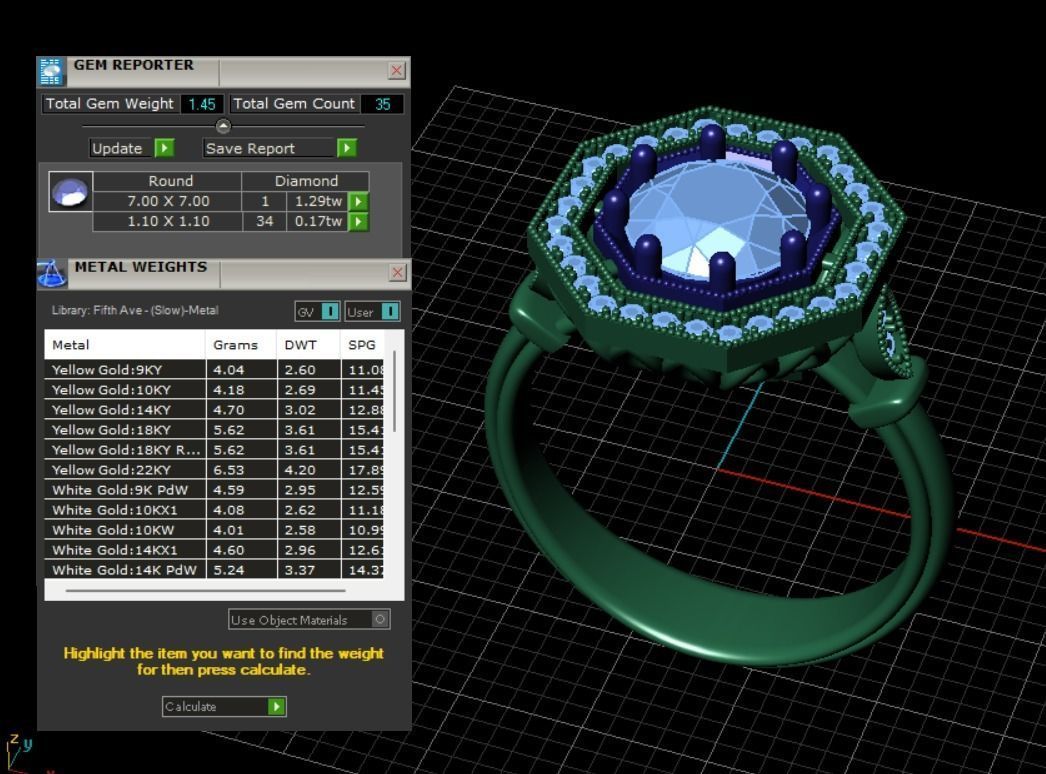 Women Rings 015 3D print model_48