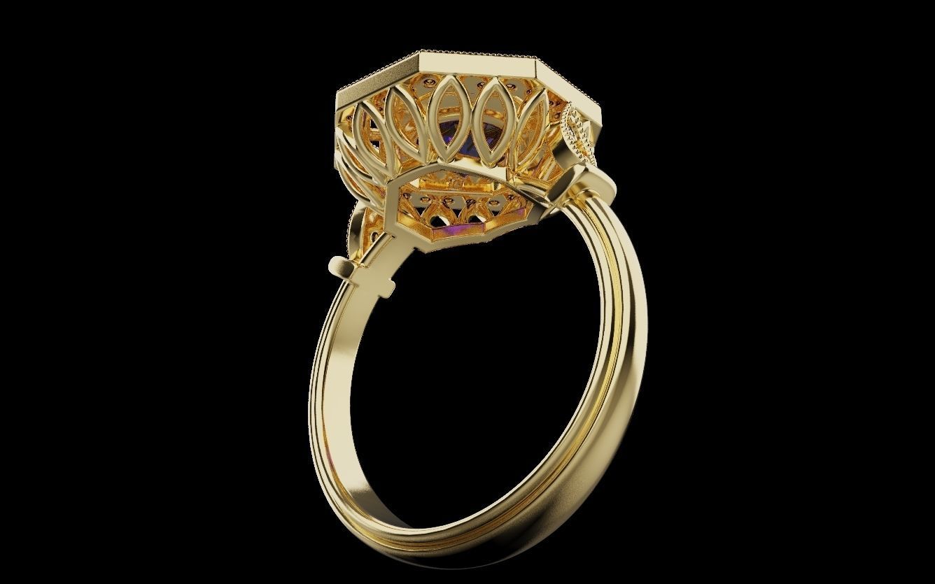 Women Rings 015 3D print model_30
