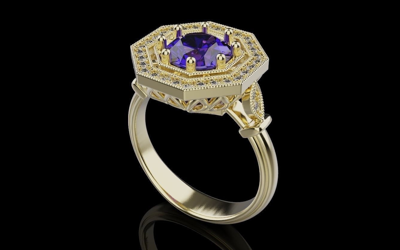 Women Rings 015 3D print model_1