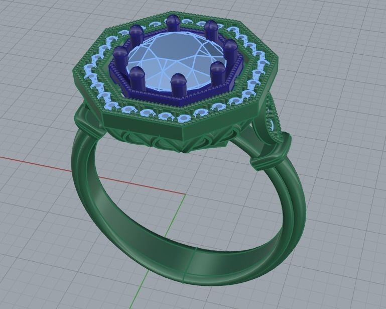 Women Rings 015 3D print model_38