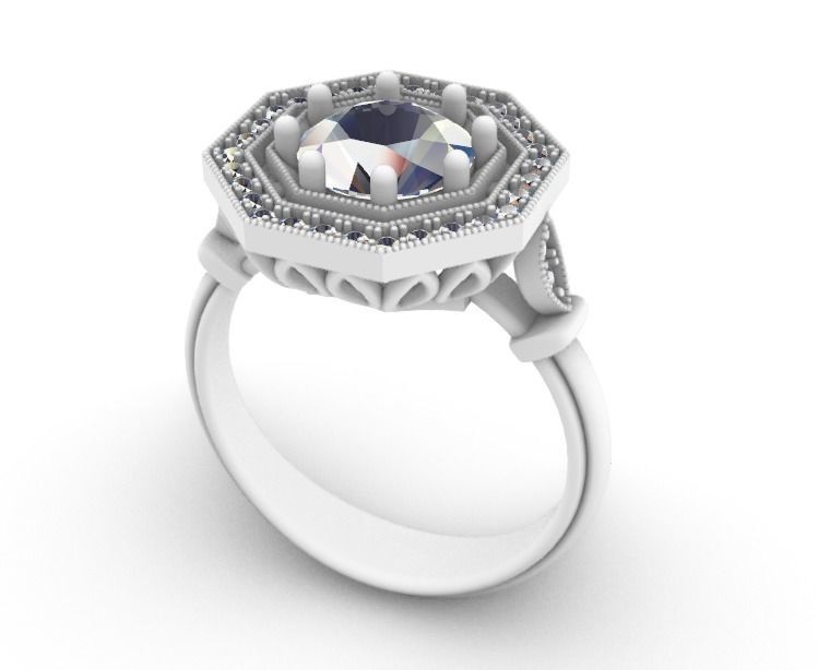 Women Rings 015 3D print model_42