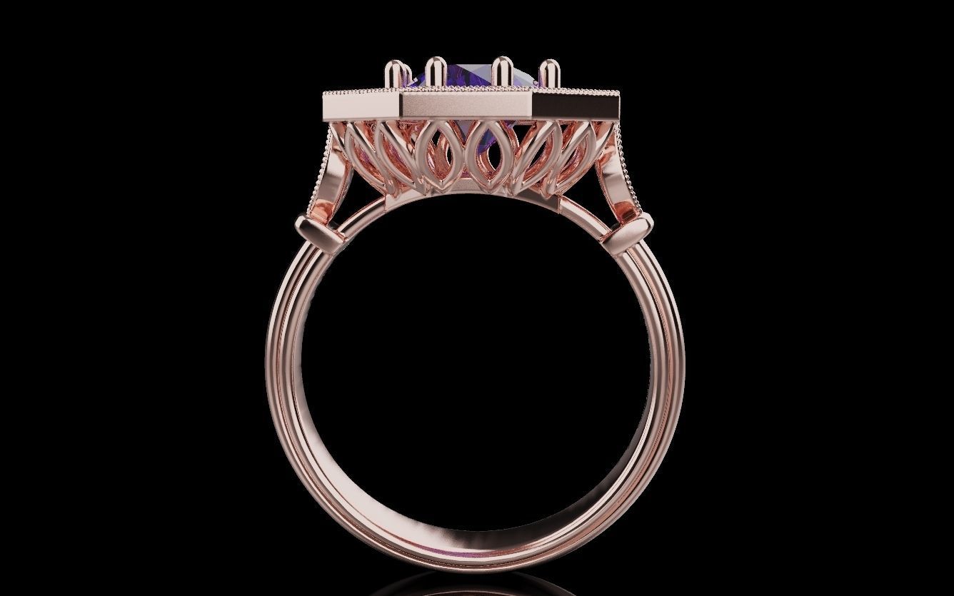 Women Rings 015 3D print model_5