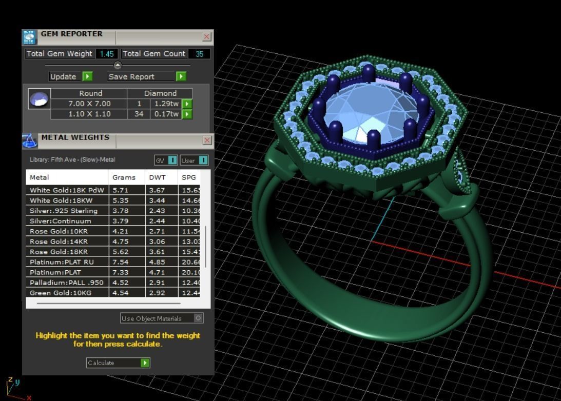 Women Rings 015 3D print model_49